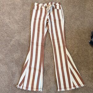 Striped Flare Women Jeans